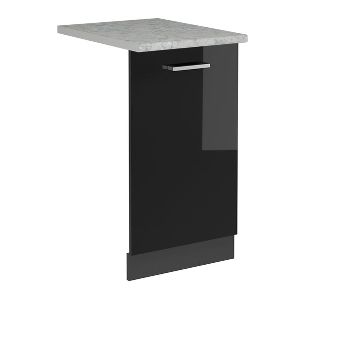 Vicco Pannello frontale della lavastoviglie Nero lucido 45 cm , PL Marmo