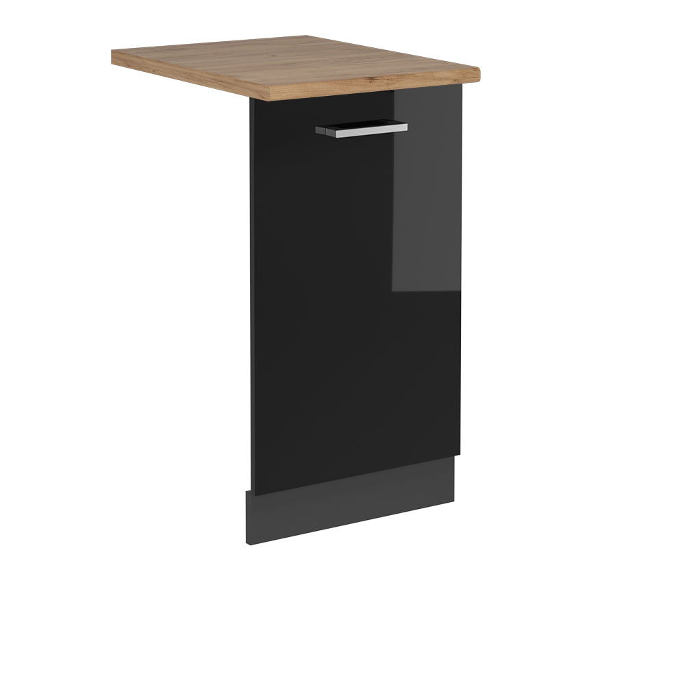 Vicco Pannello frontale della lavastoviglie Nero lucido 45 cm , PL Rovere
