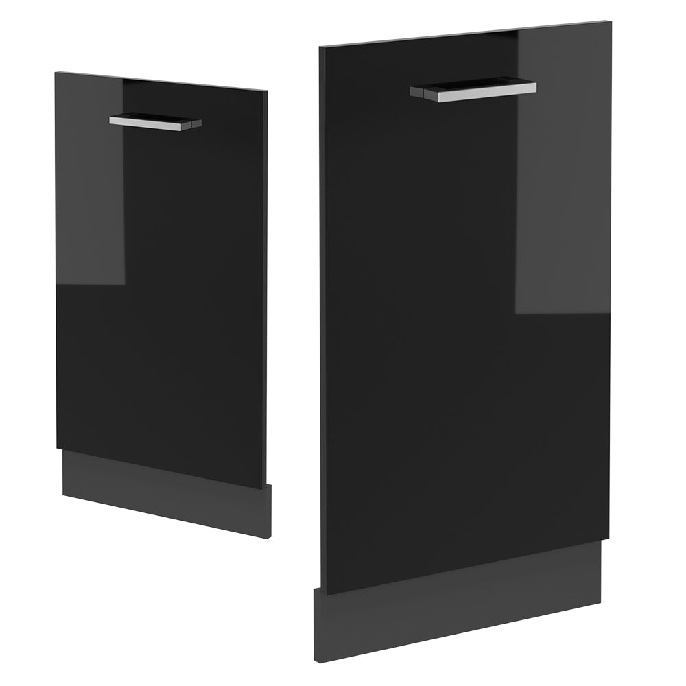 Vicco Pannello frontale della lavastoviglie Nero lucido 45 cm , PL Marmo