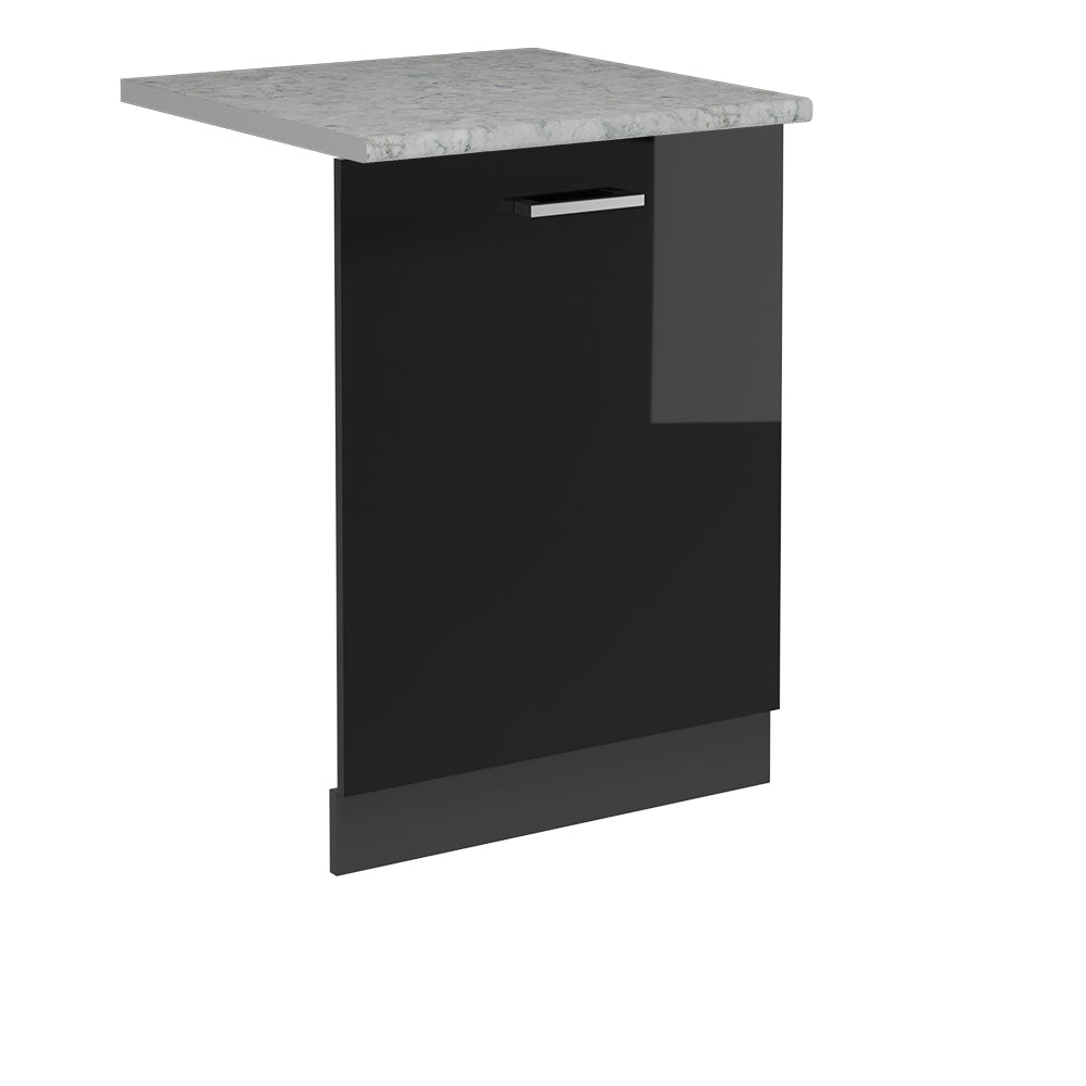 Vicco Pannello frontale della lavastoviglie Nero lucido 60 cm , PL Marmo