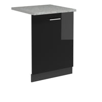 Vicco Pannello frontale della lavastoviglie Nero lucido 60 cm , PL Marmo