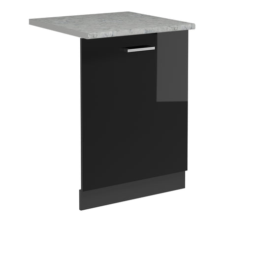 Vicco Pannello frontale della lavastoviglie Nero lucido 60 cm , PL Marmo