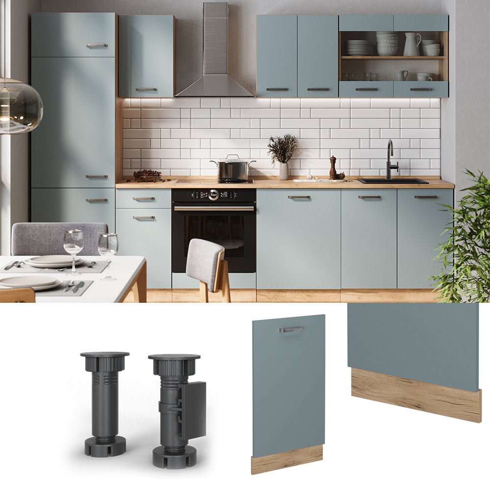 Vicco Coperchio per lavastoviglie Grigio-blu 45 cm senza piano di lavoro