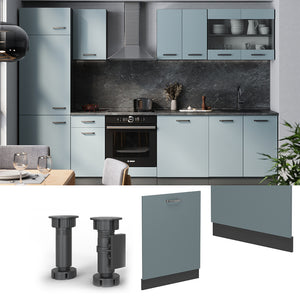 Vicco Coperchio per lavastoviglie Grigio-blu 60 cm senza piano di lavoro