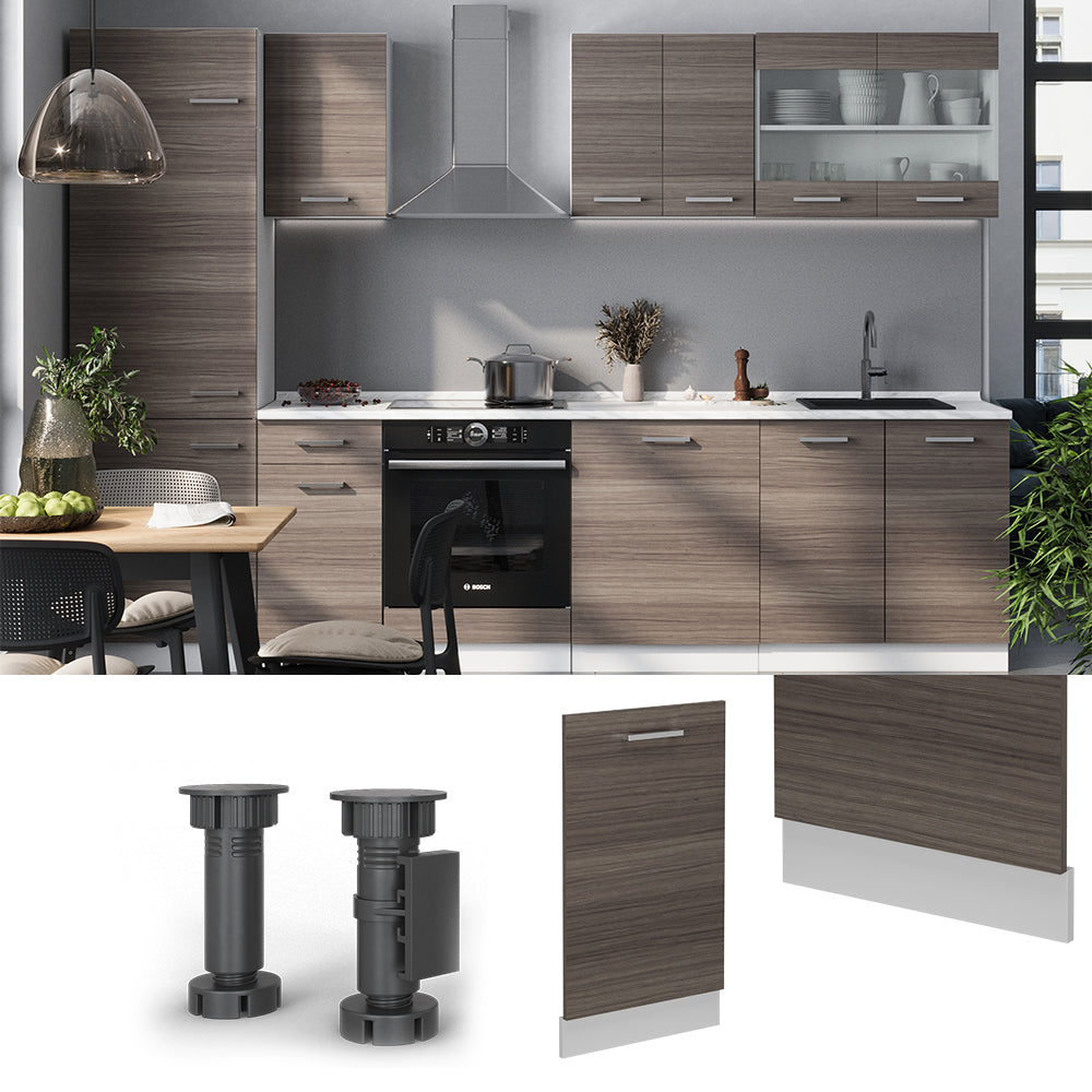 Vicco Coperchio per lavastoviglie Grigio nobile 45 cm senza piano di lavoro