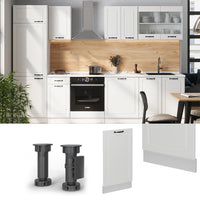 Vicco Pannello frontale della lavastoviglie Bianco casa di campagna 45 cm senza piano di lavoro