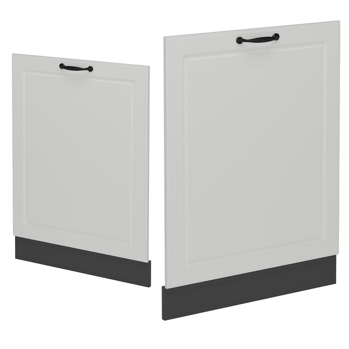 Vicco Pannello frontale della lavastoviglie Bianco casa di campagna 60 cm , PL Antracite