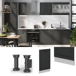 Vicco Pannello frontale della lavastoviglie Antracite casa di campagna 45 cm , PL Marmo