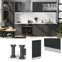 Vicco Pannello frontale della lavastoviglie Antracite casa di campagna 45 cm , PL Rovere