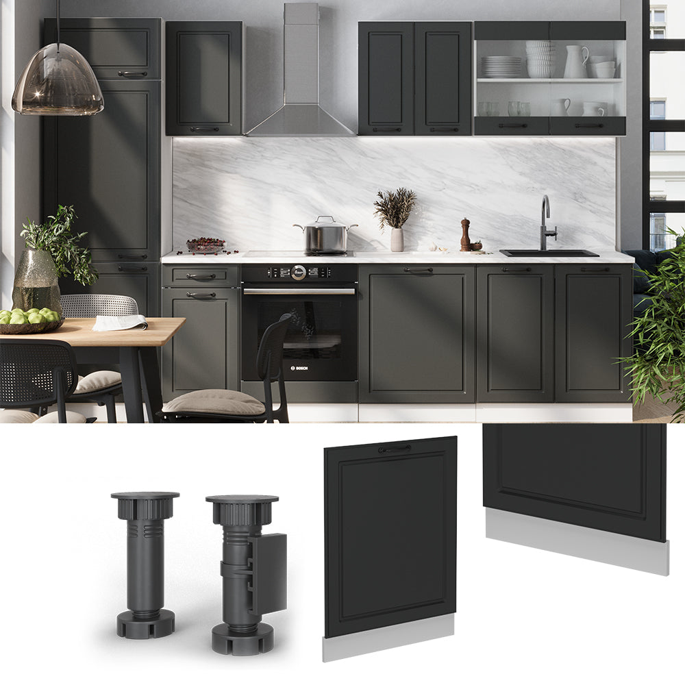 Vicco Pannello frontale della lavastoviglie Antracite casa di campagna 60 cm senza piano di lavoro