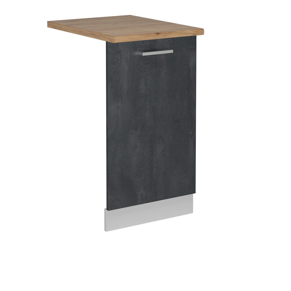 Vicco Pannello frontale della lavastoviglie Calcestruzzo nero 45 cm , PL Rovere