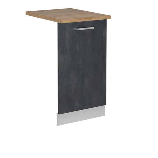 Vicco Pannello frontale della lavastoviglie Calcestruzzo nero 45 cm , PL Rovere
