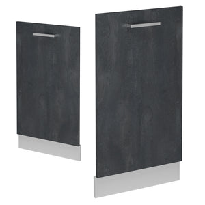 Vicco Pannello frontale della lavastoviglie Calcestruzzo nero 45 cm , PL Marmo