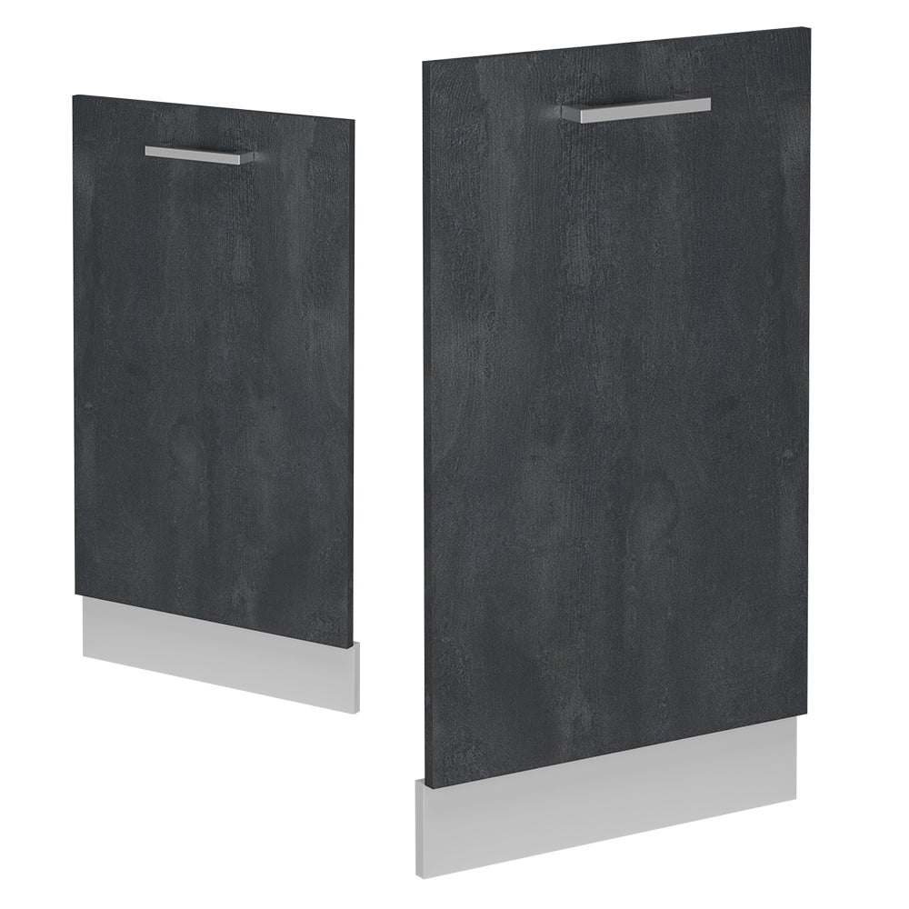 Vicco Pannello frontale della lavastoviglie Calcestruzzo nero 45 cm , PL Rovere