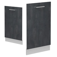 Vicco Pannello frontale della lavastoviglie Calcestruzzo nero 45 cm , PL Rovere