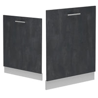 Vicco Pannello frontale della lavastoviglie Calcestruzzo nero 60 cm , PL Rovere