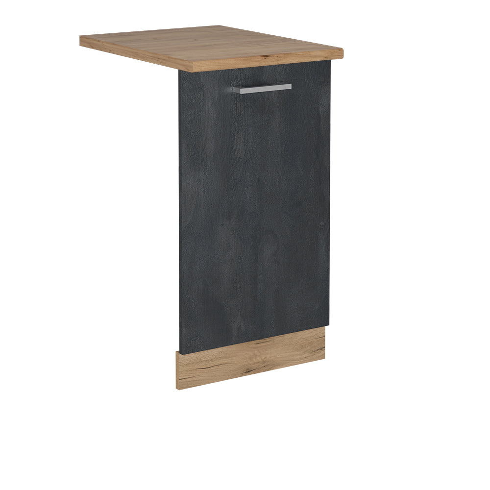 Vicco Pannello frontale della lavastoviglie Calcestruzzo nero 45 cm , PL Rovere