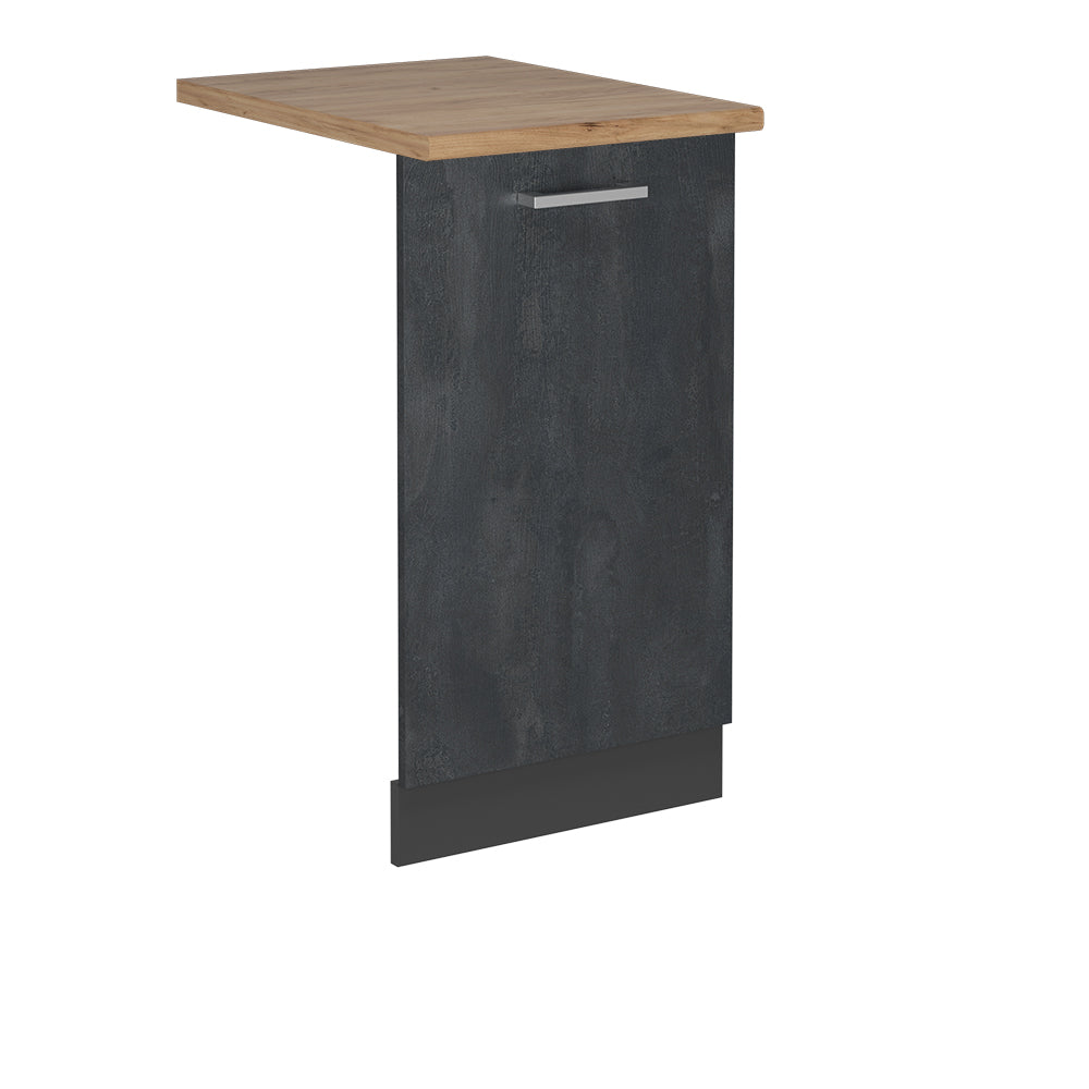 Vicco Pannello frontale della lavastoviglie Calcestruzzo nero 45 cm , PL Rovere