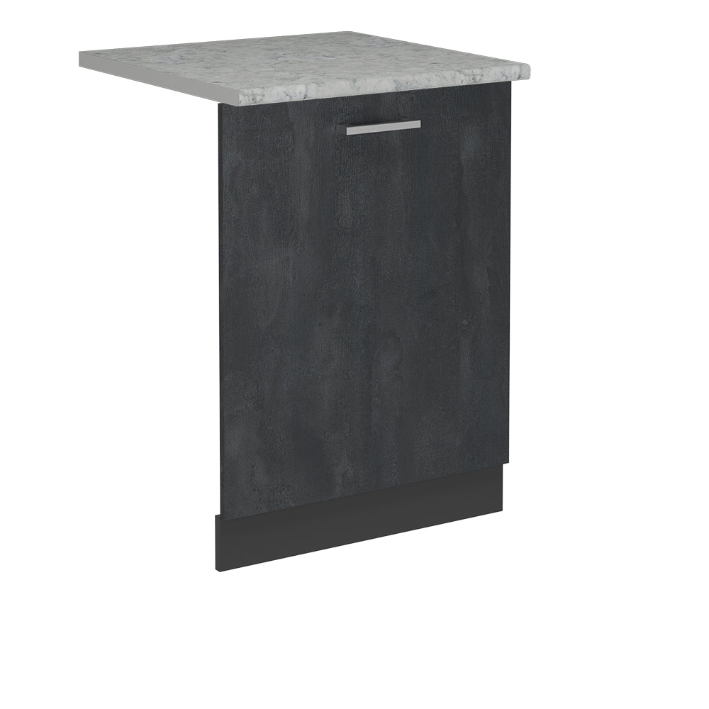 Vicco Pannello frontale della lavastoviglie Calcestruzzo nero 60 cm , PL Marmo