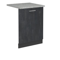 Vicco Pannello frontale della lavastoviglie Calcestruzzo nero 60 cm , PL Marmo