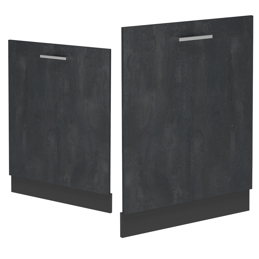 Vicco Pannello frontale della lavastoviglie Calcestruzzo nero 60 cm , PL Marmo