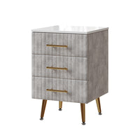 Vicco Comodino Grigio 41 x 62 cm con 3 cassetti