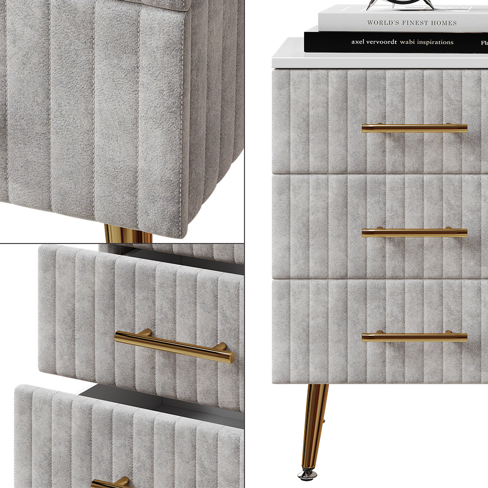 Vicco Comodino Grigio 41 x 62 cm Set di 2