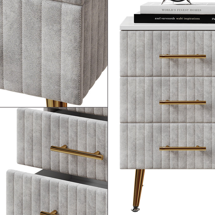 Vicco Comodino Grigio 41 x 62 cm Set di 2