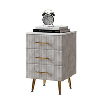 Vicco Comodino Grigio 41 x 62 cm con 3 cassetti