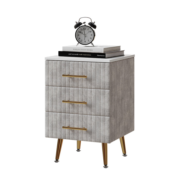 Vicco Comodino Grigio 41 x 62 cm con 3 cassetti