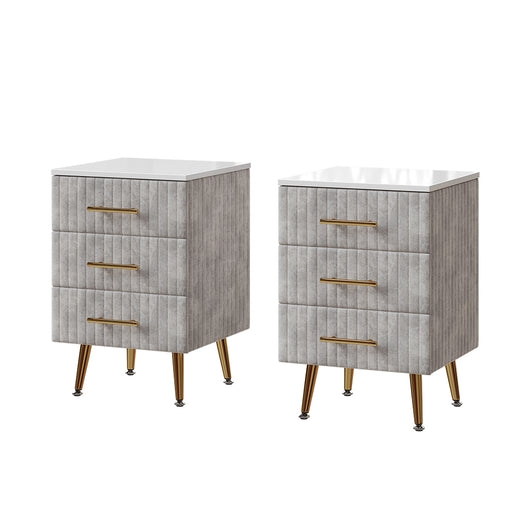 Vicco Comodino Grigio 41 x 62 cm Set di 2