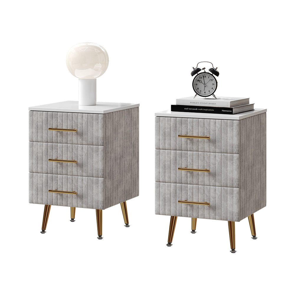 Vicco Comodino Grigio 41 x 62 cm Set di 2