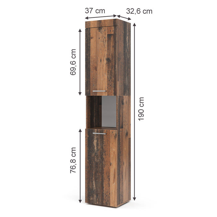 Vicco Armadio per il bagno Oldstyle 37 x 190 cm