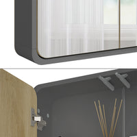 Vicco Armadio a specchio per il bagno Antracite 60 x 60 cm