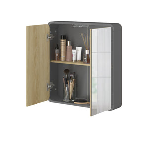 Vicco Armadio a specchio per il bagno Antracite 60 x 60 cm