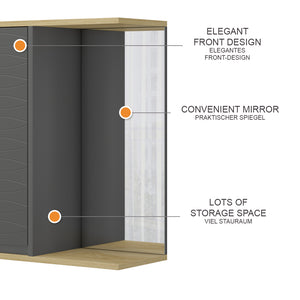 Vicco Specchio da bagno Antracite 60 x 63 cm