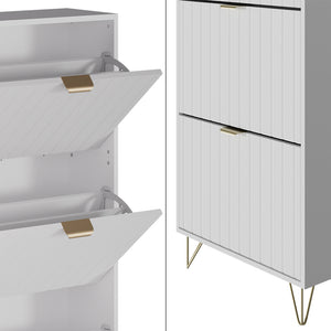 Vicco Armadio per le scarpe Bianco 60 x 128.5 cm 3 scomparti