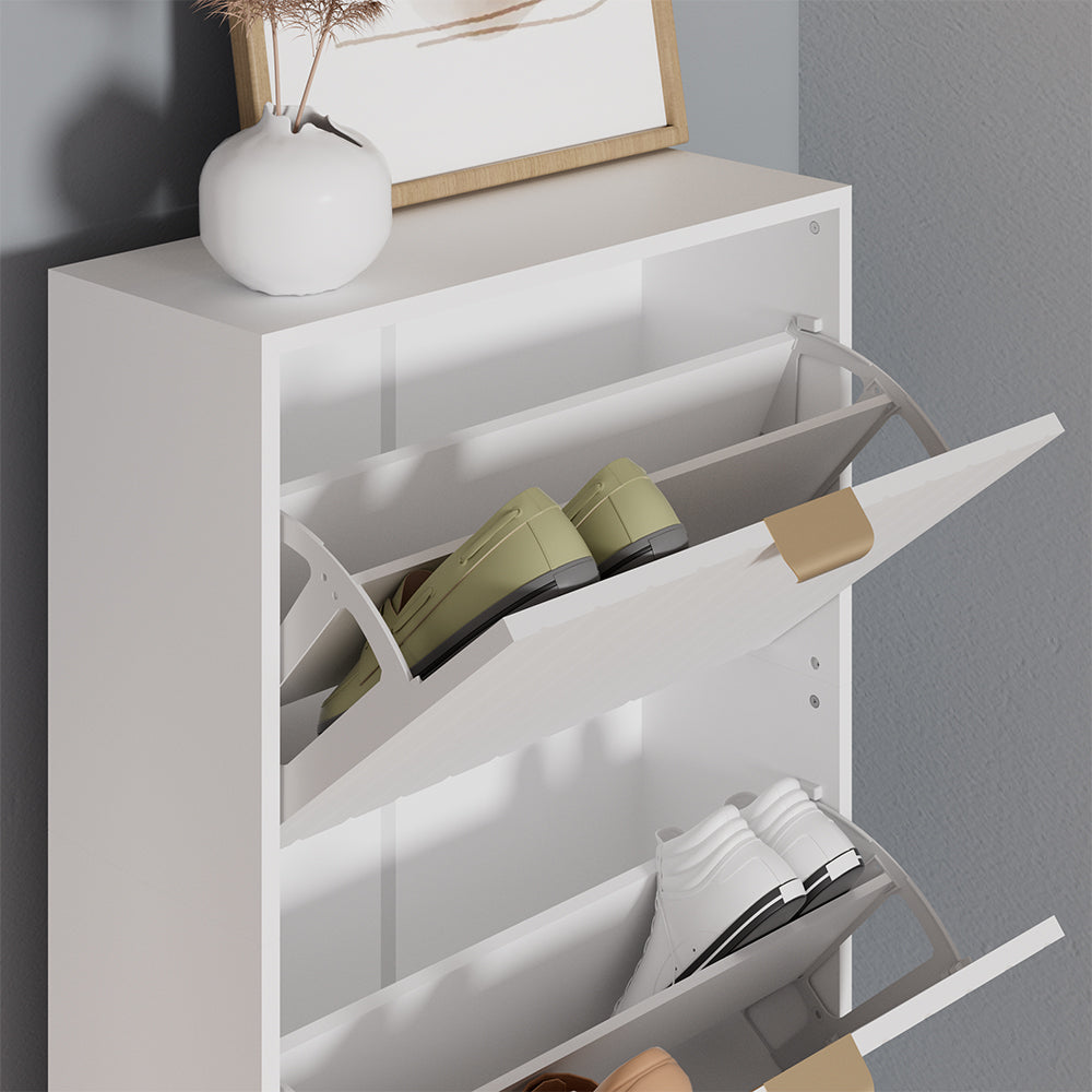 Vicco Armadio per le scarpe Bianco 60 x 128.5 cm 3 scomparti