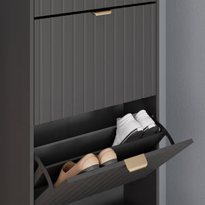 Vicco Mobile porta scarpe Nero 60 x 166.7 cm 4 scomparti