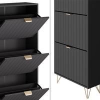 Vicco Mobile porta scarpe Nero 60 x 166.7 cm 4 scomparti