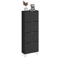 Vicco Mobile porta scarpe Nero 60 x 166.7 cm 4 scomparti