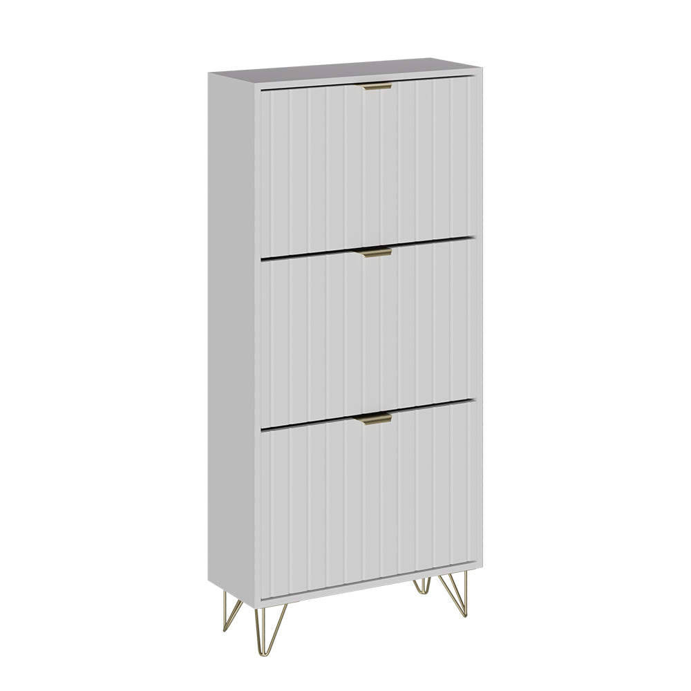 Vicco Armadio per le scarpe Bianco 60 x 128.5 cm 3 scomparti