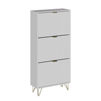 Vicco Armadio per le scarpe Bianco 60 x 128.5 cm 3 scomparti