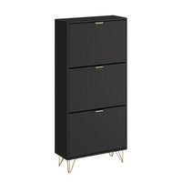 Vicco Armadio per le scarpe Nero 60 x 128.5 cm 3 scomparti