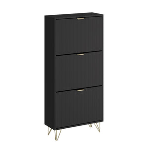 Vicco Armadio per le scarpe Nero 60 x 128.5 cm 3 scomparti