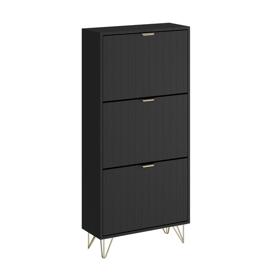 Vicco Armadio per le scarpe Nero 60 x 128.5 cm 3 scomparti