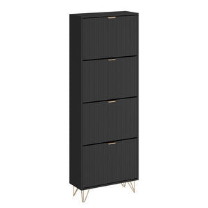 Vicco Mobile porta scarpe Nero 60 x 166.7 cm 4 scomparti