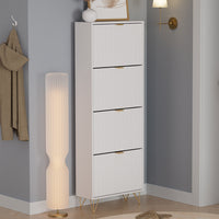 Vicco Mobile porta scarpe Bianco 60 x 166.7 cm 4 scomparti