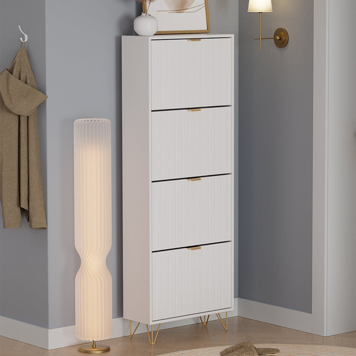 Vicco Mobile porta scarpe Bianco 60 x 166.7 cm 4 scomparti