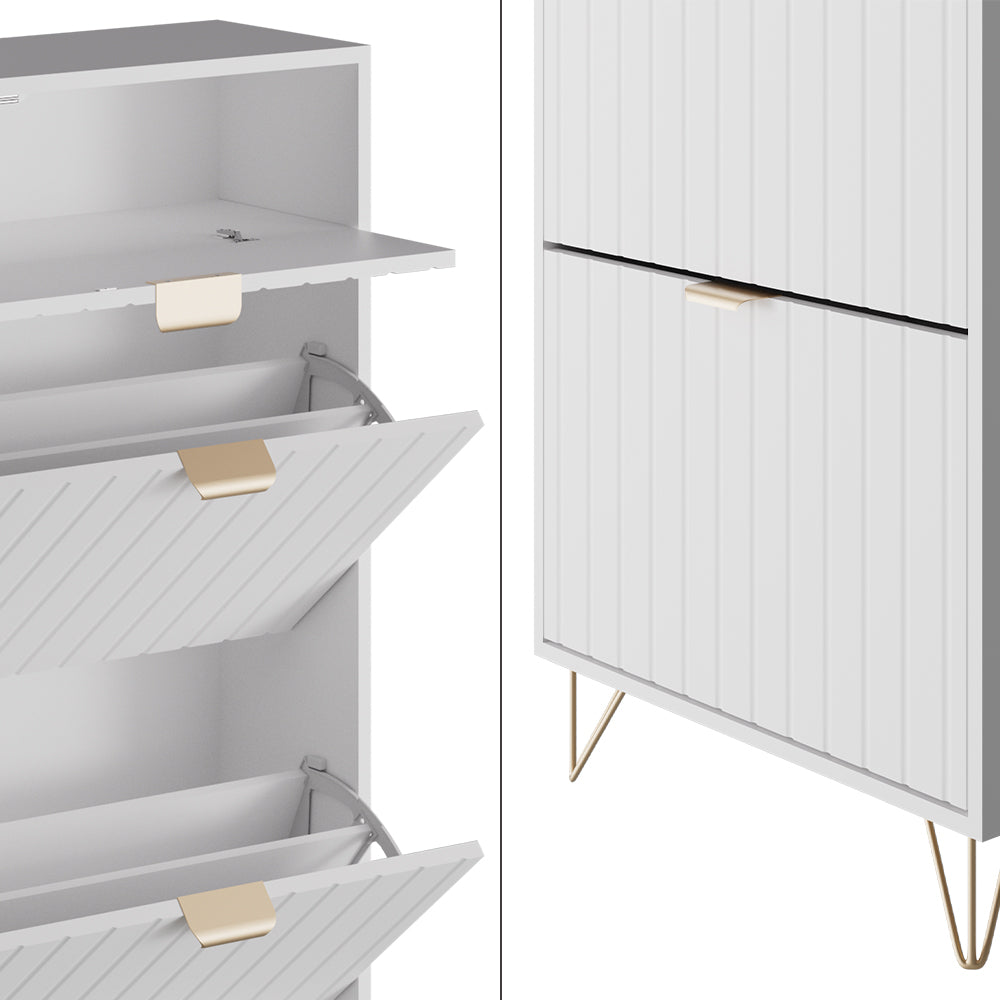 Vicco Mobile porta scarpe Bianco 60 x 107.5 cm 2 scomparti